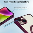 thumbnail image 3 of for iPhone 14 Plus Case Compatible with MagSafe, [Shockproof Edge Protection + Lens Edge Raised Protection], Magnetic Glitter Clear case for iPhone 14 Plus Phone Case for Women/Men (Purple), 3 of 7
