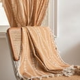 thumbnail image 6 of PixelForge Floral Linen Curtain, Farmhouse Curtain for Living Room, Light Filtering Rod Pocket, 1 Panel, Terracotta, 52"W x 84"L, 6 of 9