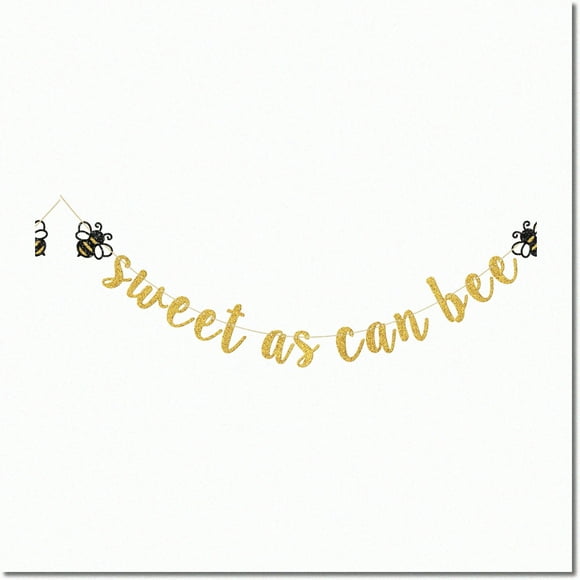 Bannière de Fête d'Abeille - Décorations de Fête de Bébé et d'Anniversaire Bumble Bee. Perfection de Fête d'Abeille! Bannière Maman Future Signe, Révélation de Genre d'Abeille et Décoration de Fête de Fiançailles en Paillettes Dorées. Douce comme un