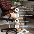 thumbnail image 3 of Mind Reader Memory Foam Seat Cushion, Ergonomic Pressure Relief for Office, Car, and More, Gray, 3 of 10