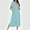 Sky Blue, variant on Miqool Women Robes Zipper Front Short Sleeve Print Housecoat Zip Up Bathrobes Lightweight Nightgown with Pockets S-XXL