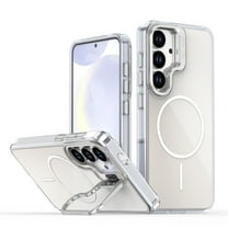 ELEHOLD Case for Samsung Galaxy S25, Gradient Magnetic Case with Camera Lens Kickstand,White
