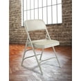 thumbnail image 2 of (Pack of 4) NPS® 1300 Series Deluxe Vinyl Upholstered Triple Brace Double Hinge Folding Chair, Warm Grey, 2 of 6