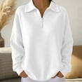 thumbnail image 2 of Women's Knit Top 1/4 Zip Pullover Textured Sweatshirt Long Sleeve Loose Fit Casual Tunic Tops, 2 of 7