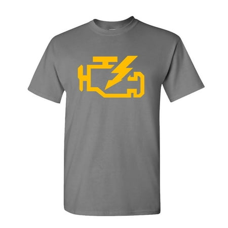 Repair Tee - CHECK ENGINE LIGHT mechanic auto repair - Mens Cotton T-Shirt