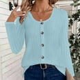 thumbnail image 3 of ABATAB Plus Size Womens Cardigan Shirts Long Sleeve Textured Button down Tops Scoop Neck Casual Comfy Spring Clothes, 3 of 4