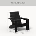 thumbnail image 3 of Better Homes & Gardens Ezra Outdoor HDPE Adirondack Chair, Black, 3 of 14