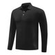 thumbnail image 2 of Blusa y camisa de manga larga con cuello vuelto para hombre, color liso, informal, elástica, deportiva, con botones, blusa de manga larga con cuello vuelto para hombre, tops de poliéster para hombre, 2 of 5