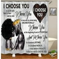 thumbnail image 2 of Black African Woman Shower Curtain Set with Hooks, Magic Girl Watreproof Fabric Bathroom Set with Shower Curtain and Rugs, Toilet Lid Cover, Bath Mat, Positive Quote Shower Curtains for Bathroom, 2 of 7
