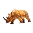 thumbnail image 4 of Tnarru Rhinoceros Statue Rhinoceros Sculpture Abstract Figurine Desk Decoration Ornament for Holiday Tabletop Bookcase Terrace Hotel Brown, 4 of 8