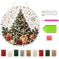 thumbnail image 2 of Christmas Pearl Diamond Art Hanging Ornament Kit, DIY Holiday Acrylic Suncatcher Decor, Christmas Window Wall Pendant, Handmade Craft Gift for Adults & Beginners (C), 2 of 8