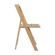 Flash Furniture Commercial Grade Oak Solid Wood Folding Dining Chair