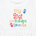 thumbnail image 4 of Inktastic My Gigi and Grandpa Love Me Girls Baby Dress, 4 of 5