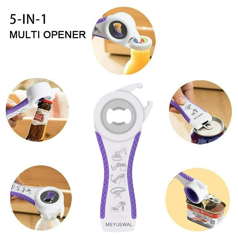 Astofli 5 Pack Jar Opener For Seniors With Arthritis, Easy Twist Lid Opener  Jar Opener For Opening Jars With 2 PCS Rubber Jar Gripper, Multi Can