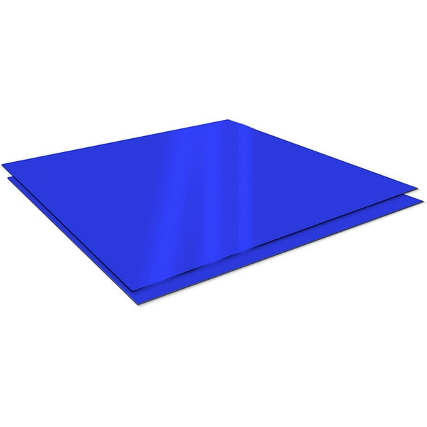 SPEEDYORDERS Blue Acrylic Mirror Sheet Plexiglass 2 Qty 8.5 x 11 Inches