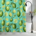 thumbnail image 2 of Shower Curtains for Bathroom-72"x72",Watercolor Green Lime on Teal Waterproof Bath Curtain Grommet Shower Curtain Set with Hooks, 2 of 9