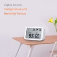 thumbnail image 2 of Zigbee Wireless Thermometer Hygrometer Smart Humidity Temperature Sensor with Luminous Intensity Measurement App Notification LCD Display for Home Office, 2 of 8