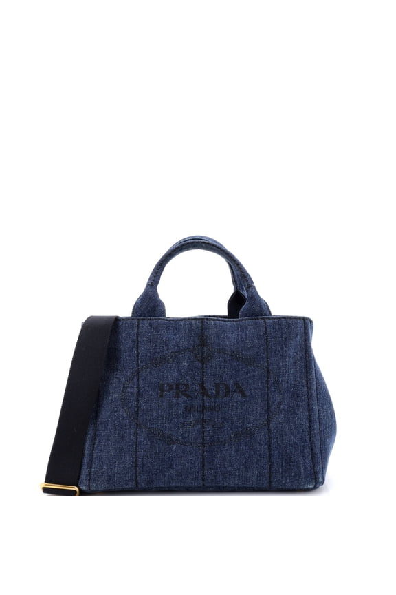Pre-Owned Canapa Convertible Tote Denim Mini By Rebag