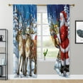 thumbnail image 2 of CUH Christmas Thermal Insulated Window Treatments Printed Blackout Window Drapes Slot Top Rod Pocket Window Curtain Panel Style-D W:51" x H:83", 2 of 6