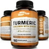NutriFlair Turmeric Curcumin with Black Pepper Ginger Supplement for Joint Muscle Pain Relief 180 Capsules