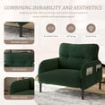 thumbnail image 3 of CQSXDA Comfortable Monochrome Wide Seat Chair in United We Win Corduroy Fabric for Living Rooms and Bedrooms，Emerald, 3 of 11