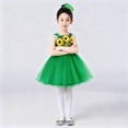 thumbnail image 6 of Levmjia 4-15 Years Girls Sunflower Sequin Tutu Dress Kids Mesh Halter Neck Costume Dance Performance Outfit Stage Wear Birthday Party Dress, 6 of 7