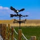 thumbnail image 1 of Veleta de viento de águila Veleta de metal Indicador de dirección del viento de hierro | Decoración de patio granero de jardín de techo al aire libre | Antioxidante mate | 13x7.9 pulgadas | Fácil de, 1 of 7