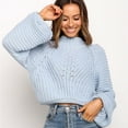 thumbnail image 4 of JINMGG 2024 Fall Winter Plus Size Sweaters for Women Clearance,Women's loose solid color round neck long sleeve sweater, 4 of 8