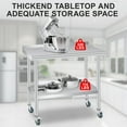 thumbnail image 4 of GloryStar Heavy Duty Stainless Steel Work Table, Multiple Sizes with Backsplash, Adjustable Under Shelf & Wheels for Kitchen or Commercial Use, 4 of 8