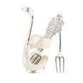 thumbnail image 3 of Juego de Soporte de Base de Cisne Decorativo de metal BLESIY Vajilla de postre Blanco Argenta, 3 of 8
