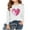 White, variant on Annhoo Toddler Girls Tops Long Sleeve Crewneck Casual Pullover Valentine's Day Print Shirts Fashion Cute Clothes