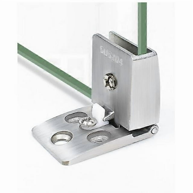 Silver 1 pair frameless glass door hinges, side-mounted glass display cabinets, shower door hinges