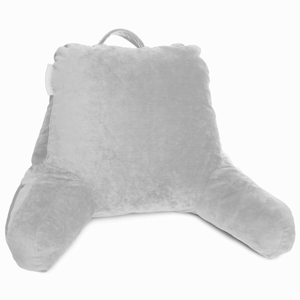 RYSB Reading Pillow,Backrest Support With Support Arms Bedside Triangle Cushion,Plush Reading Pillow Sofa Reading Cushion