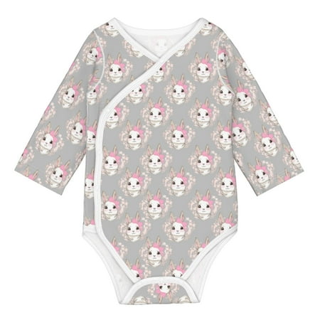 

Matuu Beautiful Rabbit1 for Baby Long-Sleeve Bodysuit Soft Cotton Comfortable and Breathable Perfect for Newborns and Infants