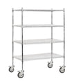 thumbnail image 2 of Salsbury Industries 9544M-CHR 48 inch W x 69 inch H x 24 inch D Wire Shelving - Mobile - Chrome, 2 of 3