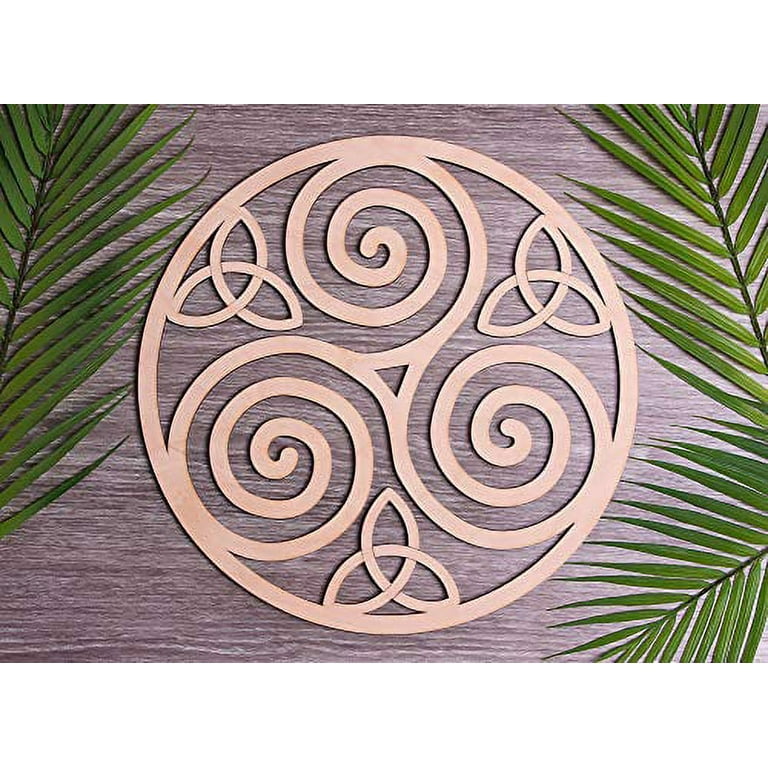 Triskelion Celtic Knot, Triskele Knot Wooden Wall Art 12