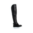 thumbnail image 1 of Womens Steve Madden Skippur Knee-High Boots, Black Leather, 1 of 5