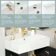 thumbnail image 3 of Noble House 21.6" Bathroom Vanity with Ceramic Sink, Left Side Storage Cabinet & Gold Metal Legs, Black, 3 of 11
