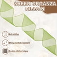 thumbnail image 5 of Sheer Organza Ribbon 1-1/2 Inch 50 Yards Chiffon Sheer Ribbons for Gift Wrapping Wedding Party Decoration Flower Bouquet Crafts Christmas, Olive, 5 of 7