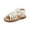 White, variant on eileial Girls Gladiator Sandals Cute Open Toe Breathable Summer Shoes with Rubber Sole (Toddler/Little Kid/Big Kid),Brown 7