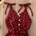 thumbnail image 4 of Toddler Kids Baby Girls Chiffon Strap Heart Sleeveless Ruffle Halter Jumpsuit Summer Outfits Black 1-2 Years, 4 of 6