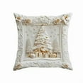 thumbnail image 3 of Cheapark 18x18 Inches White Winter Christmas Pillow Covers - Holiday-Style Decorative Cushion Cases, Elevates Sofa, Bed & Couch Ambiance, 3 of 3