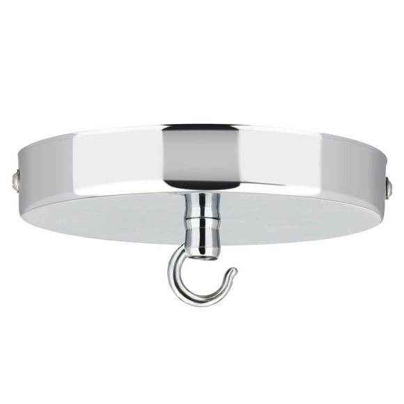 Ceiling Canopy Kit Chandelier Canopy Pendant Light Canopy Kit Ceiling Light Cover Plate With Chandelier Hook 4-3/4 Inch Chandelier Ceiling Plate Kit Ceiling Base Plate Rated 20Lb - Silver 1Pcs