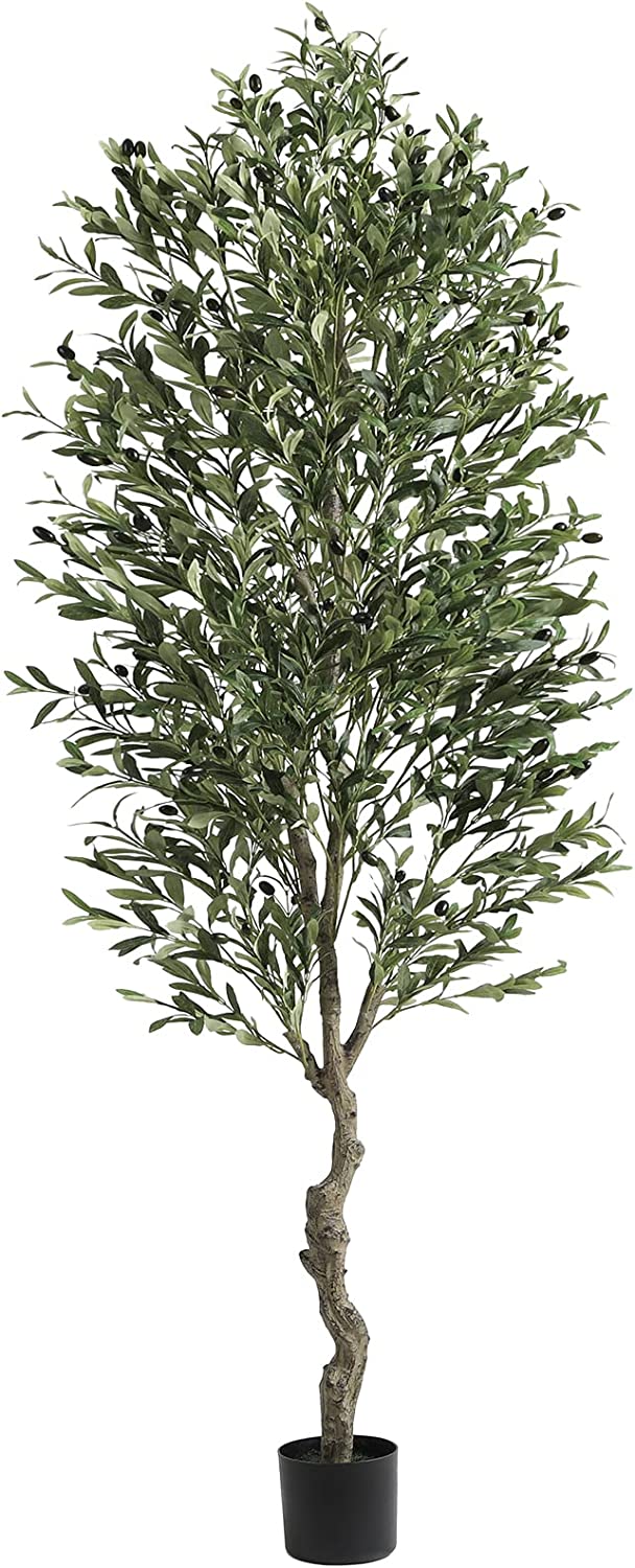 VIAGDO Olive Tree Artificial Indoor 7ft Tall Fake Potted Olive Silk
