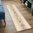 thumbnail image 3 of Runner Rug 2'x6', Yellow Summer Coastal Washable Non-Slip Hallway Runner Rugs, Modern Ocean Waves Starfish Shell Bedside Rugs Floor Mats Carpet Runners for Kitchen Bathroom Laundry Room, 3 of 8