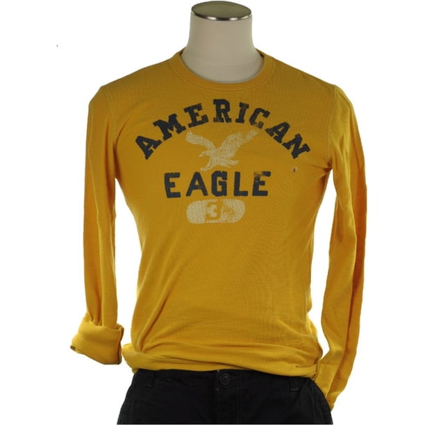 Suéter de punto de ajuste Vintage American Eagle Outfitters para hombre amarillo XX-Large