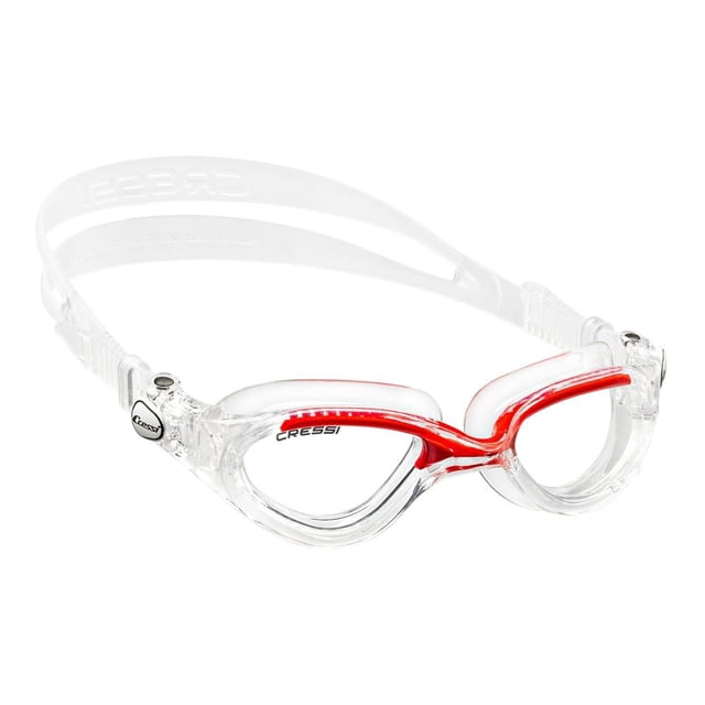 Goggle Cressi Flash Adulto Claro/Rojo Lente Claro