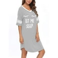 thumbnail image 2 of Sherrylily Sleep Shirts for Women Modal Nightshirts V Neck Loose Nightgowns Printed Sleepwear, 2 of 5