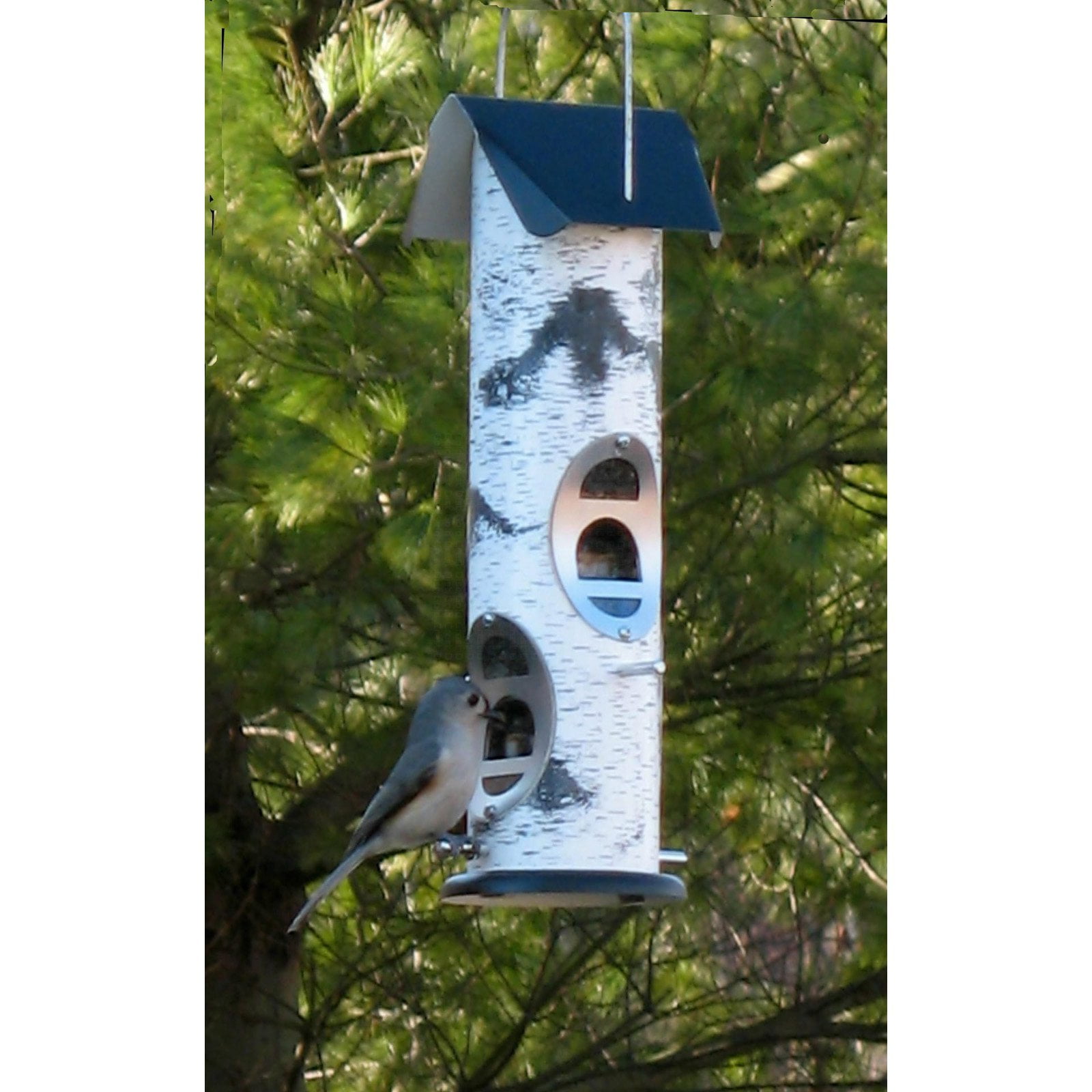 VariCrafts Birch Log Mixed Seed Bird Feeder