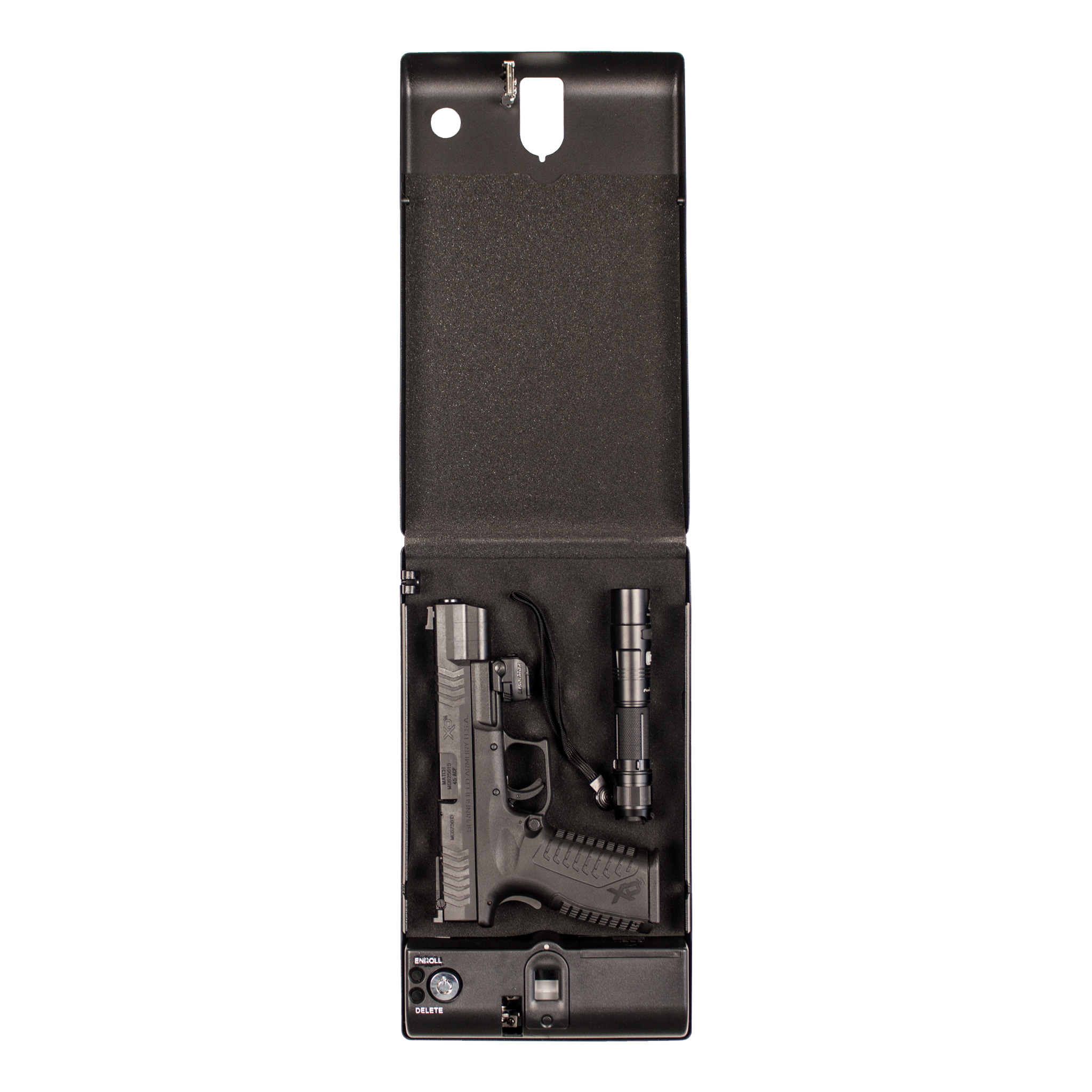 Tracker Safe SPS-04B 12.6 in. Small Pistol Safe, Biometric Lock